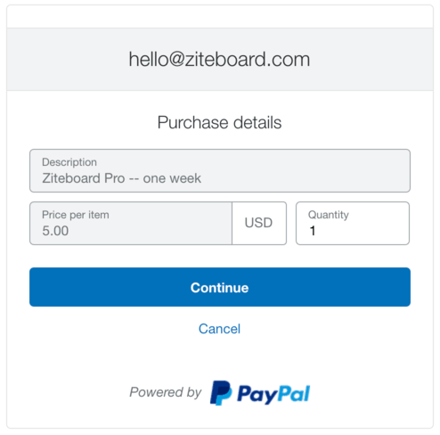 Paypal first page